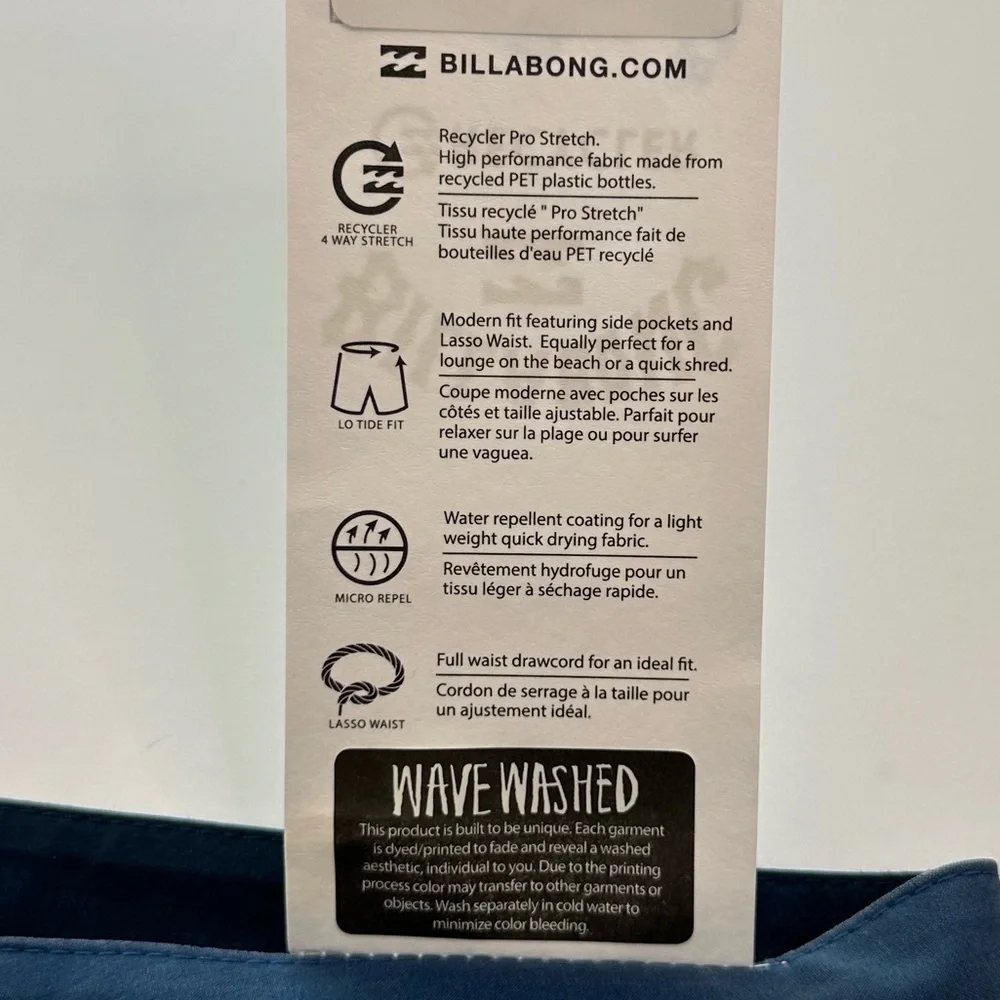 Billabong Board Shorts Swim Trunks Spinner Lo Tide 18